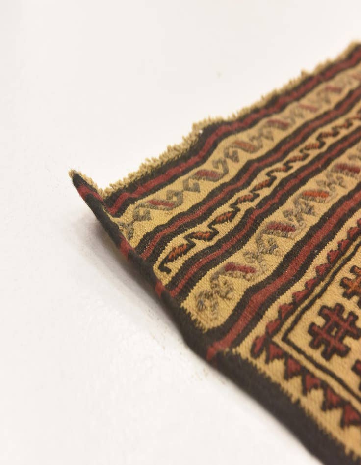 Detail image of  3' 11 x 6' 8  Hand Knotted Sumak Wool Rug