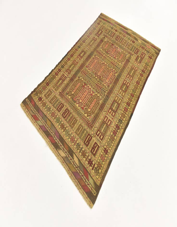 Detail image of  3' 11 x 6' 8  Hand Knotted Sumak Wool Rug