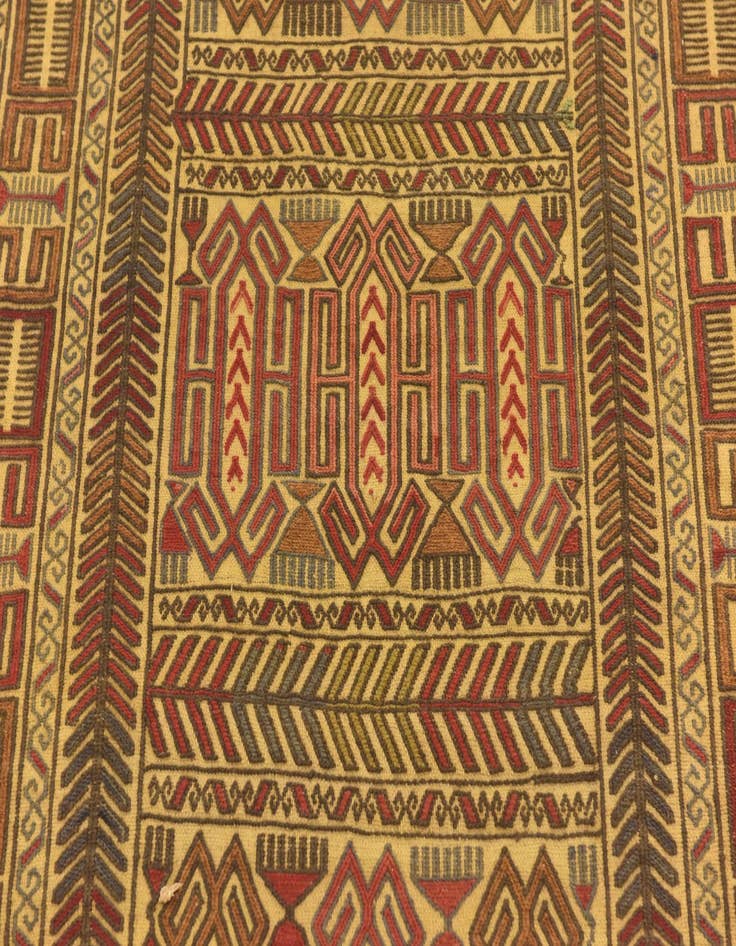 Detail image of  3' 11 x 6' 8  Hand Knotted Sumak Wool Rug