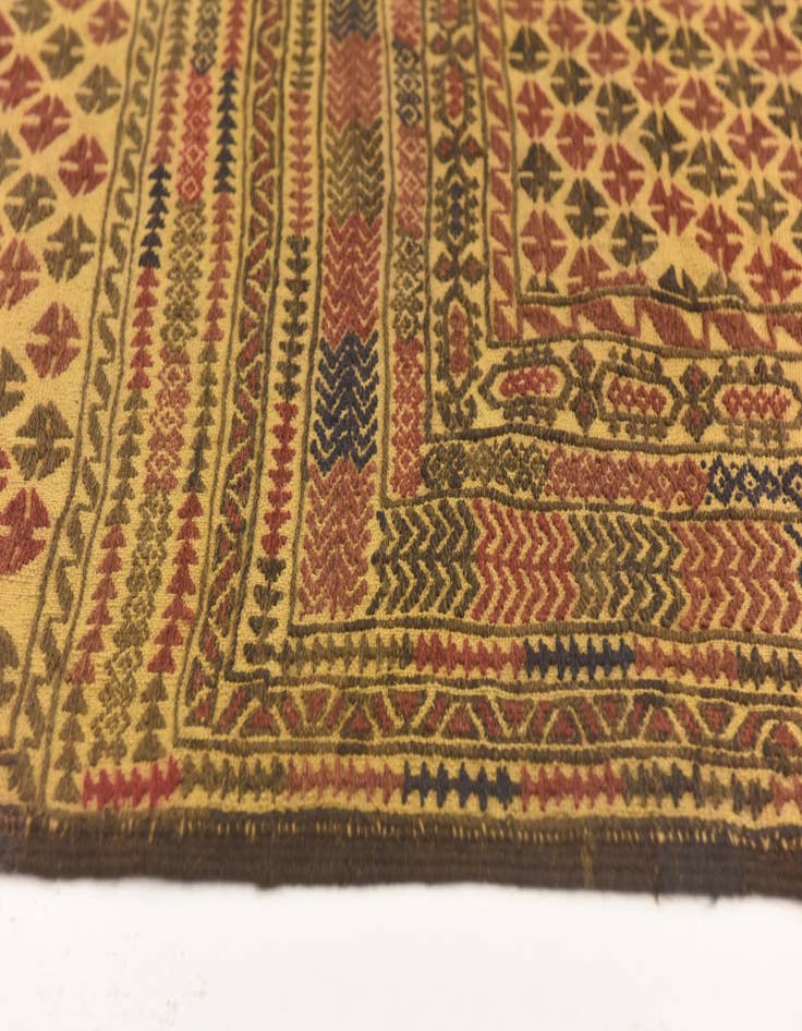 Detail image of  3' 11 x 6' 7  Hand Knotted Sumak Wool Rug