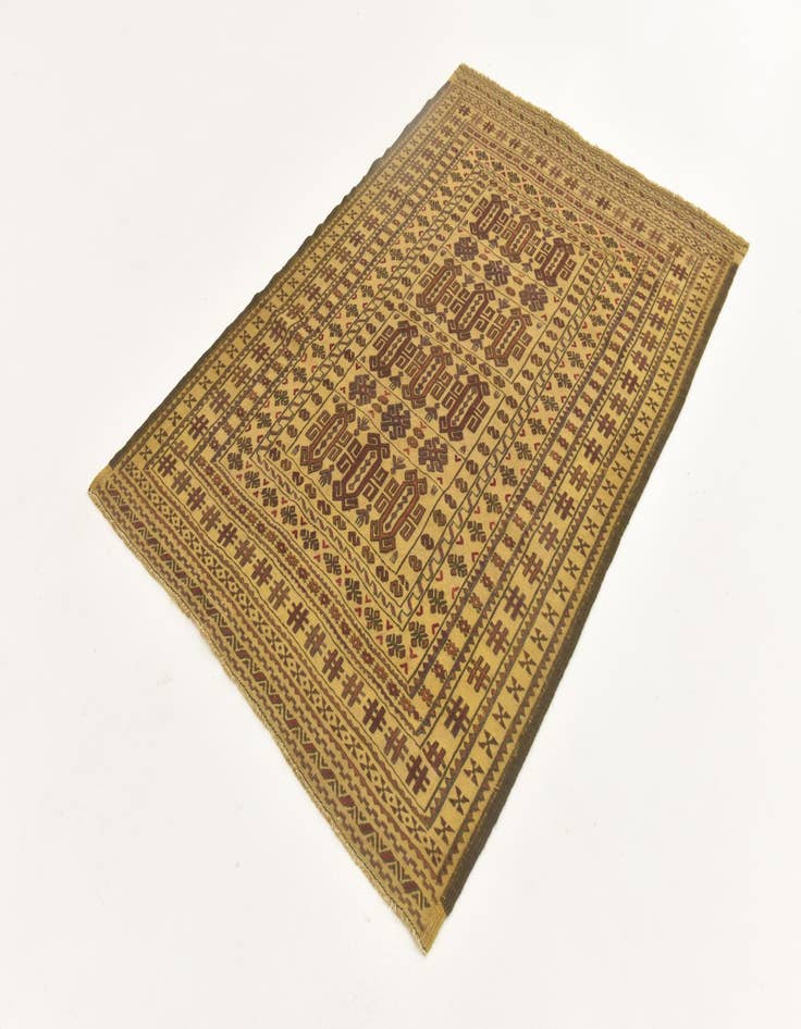 Detail image of  4' x 6' 1  Hand Knotted Sumak Wool Rug