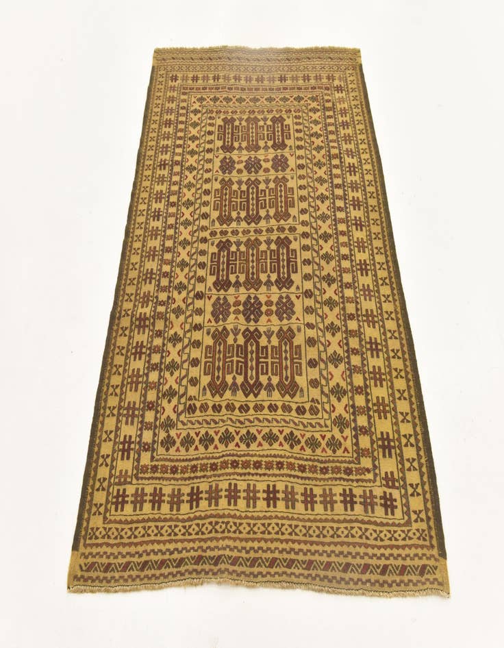 Detail image of  4' x 6' 1  Hand Knotted Sumak Wool Rug