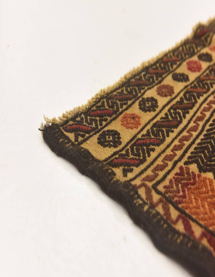 Detail image of  4' 7 x 6' 3  Hand Knotted Sumak Wool Rug