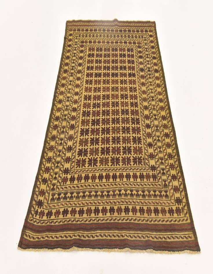 Detail image of  4' x 6' 1  Hand Knotted Sumak Wool Rug