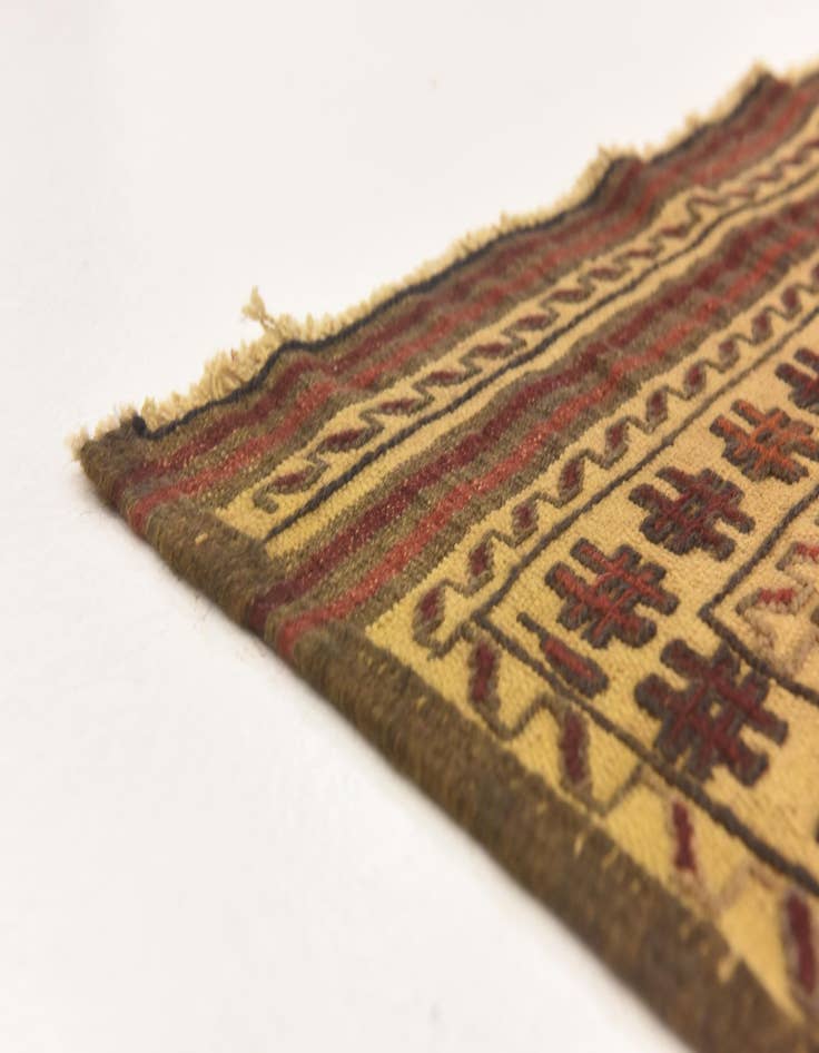 Detail image of  4' x 6' 1  Hand Knotted Sumak Wool Rug