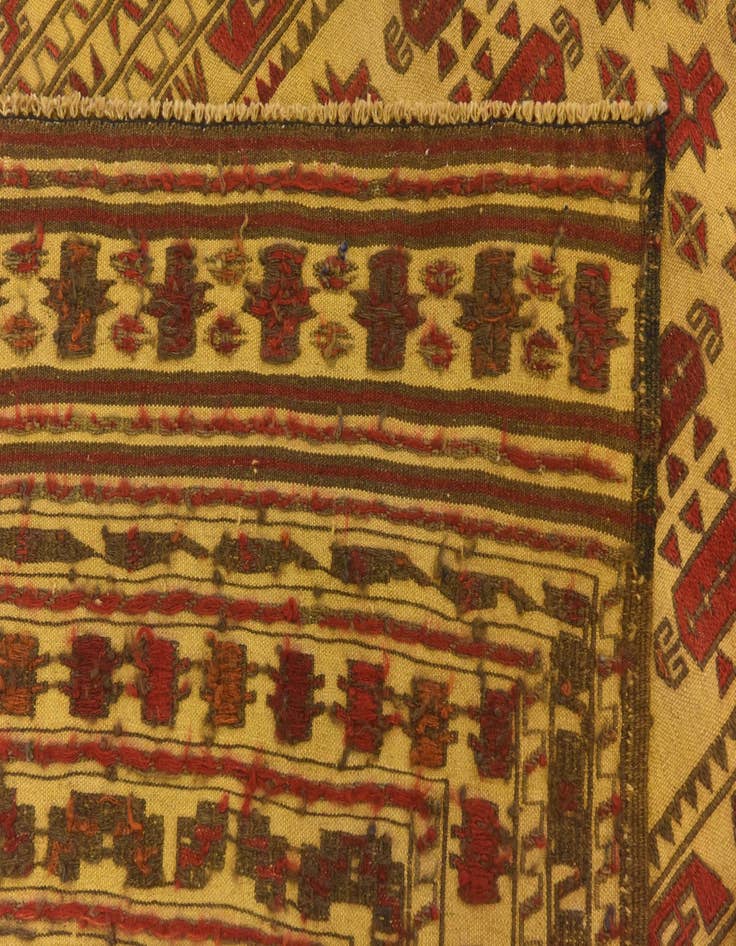 Detail image of  3' 9 x 6' 7  Hand Knotted Sumak Wool Rug