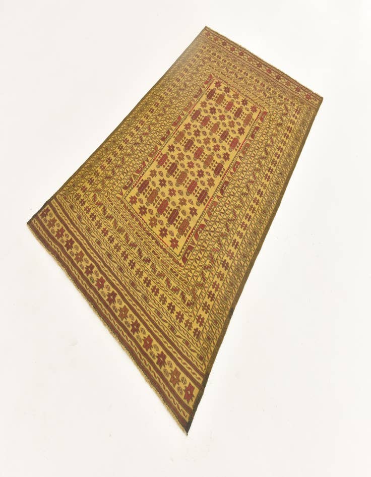 Detail image of  3' 9 x 6' 7  Hand Knotted Sumak Wool Rug