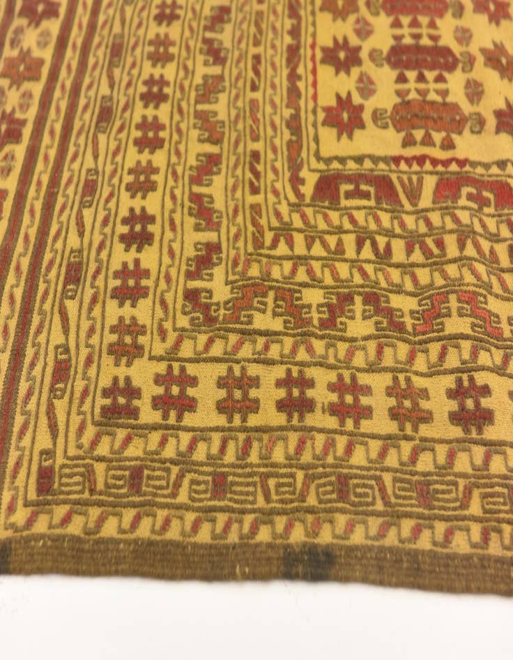 Detail image of  3' 9 x 6' 7  Hand Knotted Sumak Wool Rug