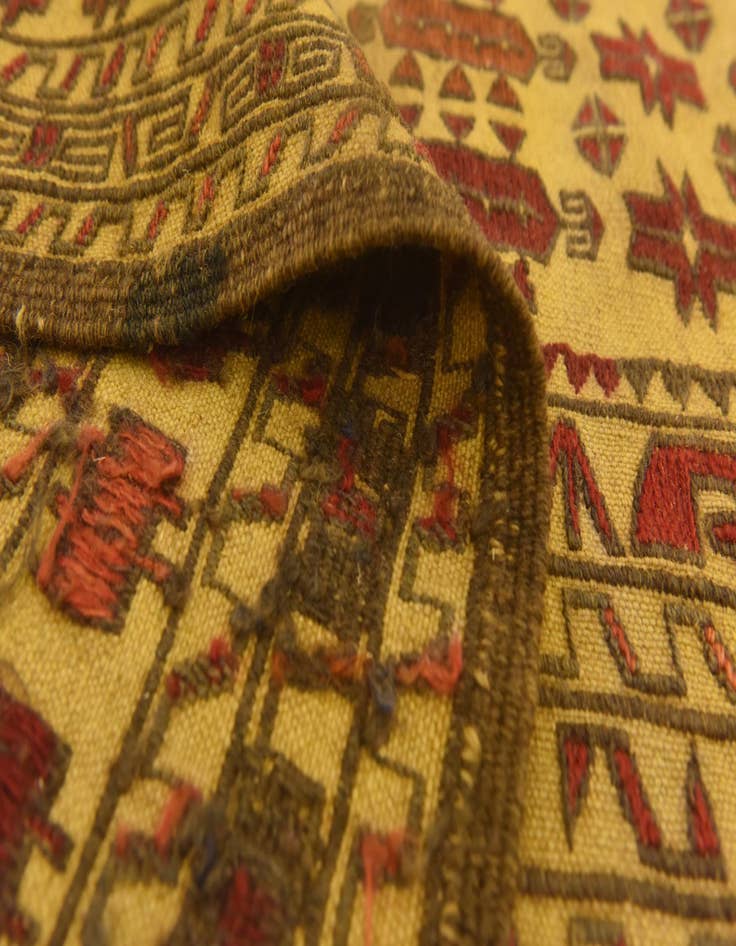 Detail image of  3' 9 x 6' 7  Hand Knotted Sumak Wool Rug