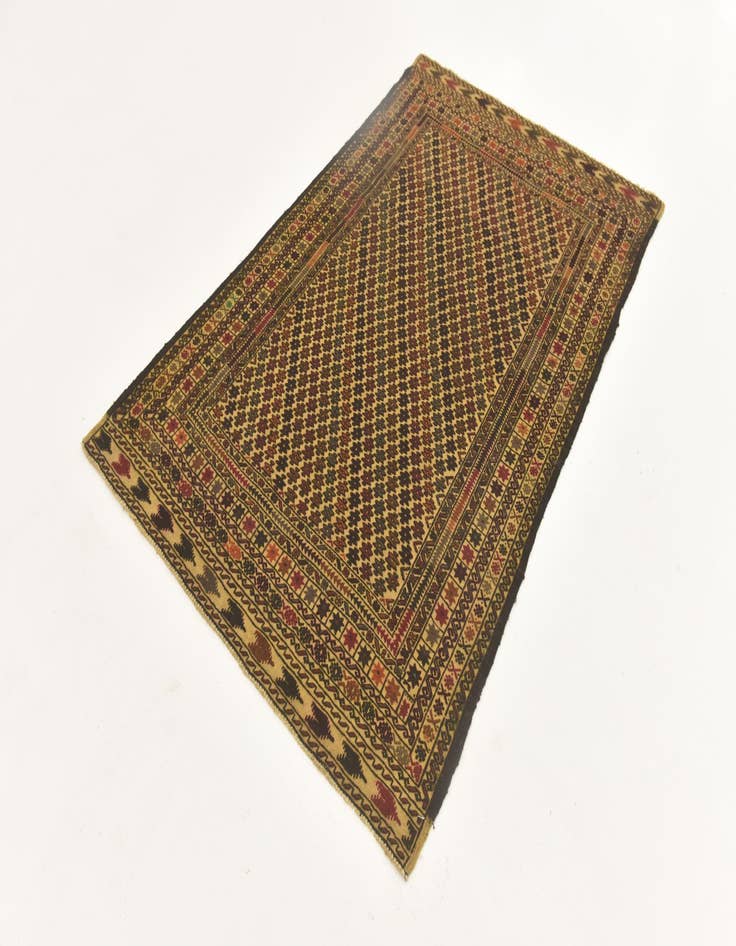 Detail image of  3' 10 x 6' 4  Hand Knotted Sumak Wool Rug