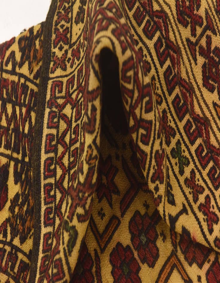 Detail image of  4' 1 x 6' 4  Hand Knotted Sumak Wool Rug