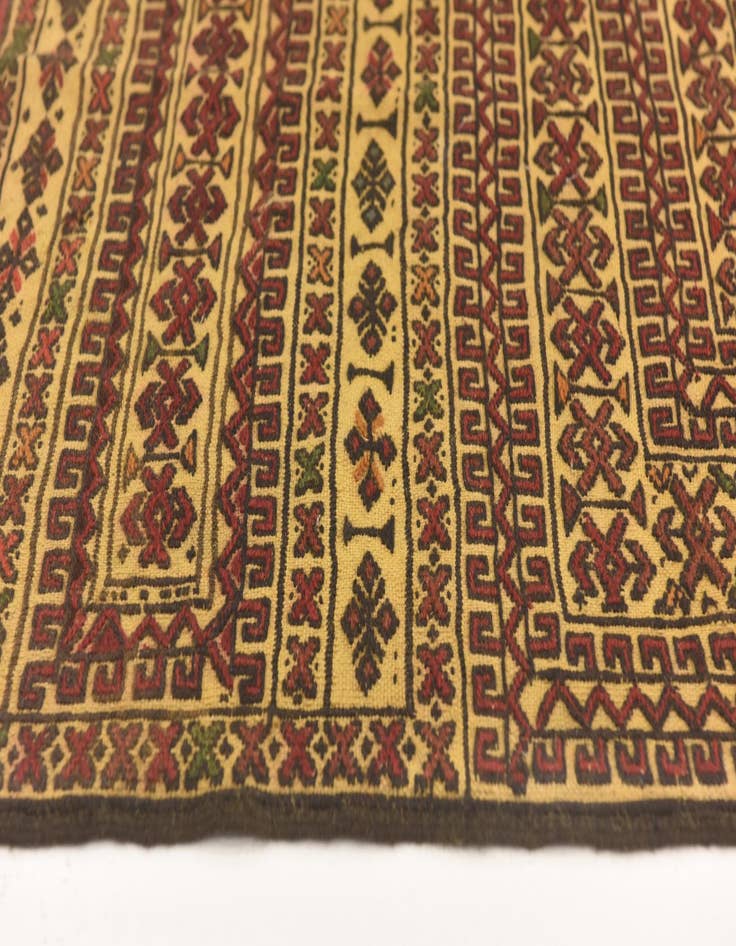 Detail image of  4' 1 x 6' 4  Hand Knotted Sumak Wool Rug