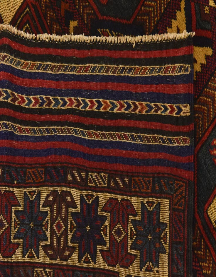 Detail image of  4' 5 x 6' 6  Hand Knotted Sumak Wool Rug