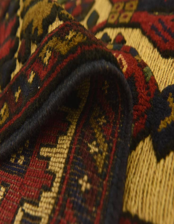 Detail image of  4' 1 x 6' 4  Hand Knotted Sumak Wool Rug