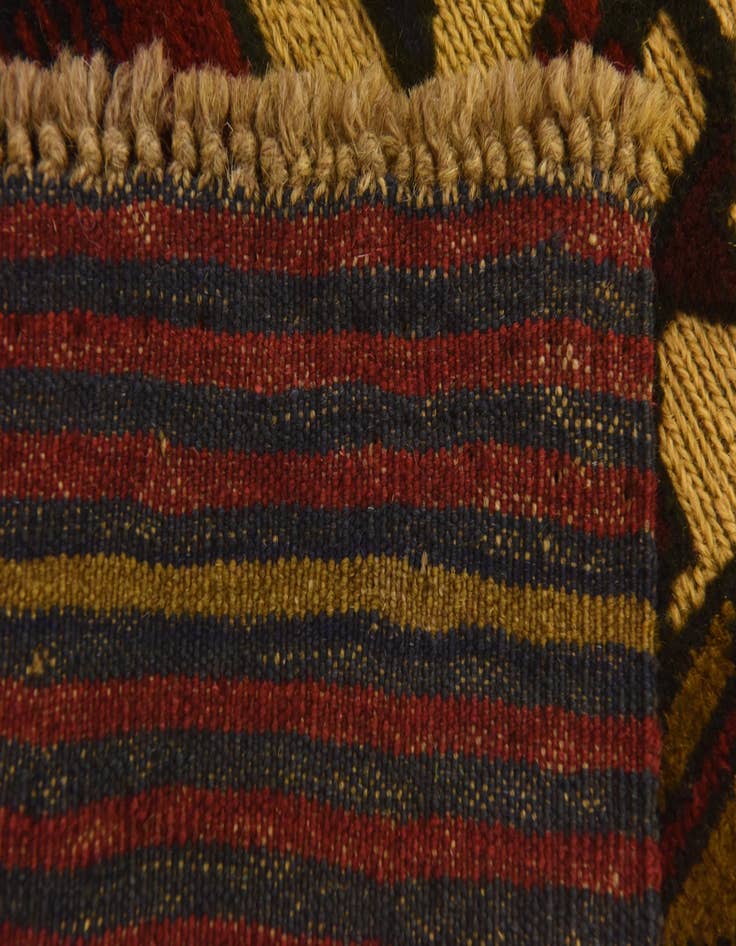 Detail image of  4' 1 x 6' 4  Hand Knotted Sumak Wool Rug