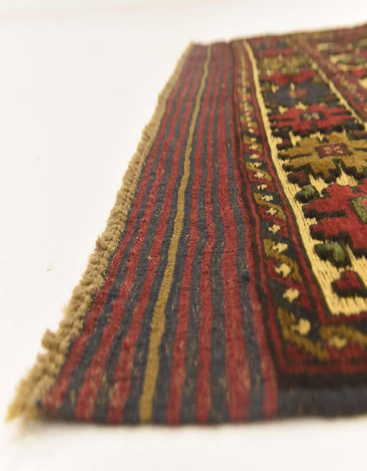 Detail image of  4' 1 x 6' 4  Hand Knotted Sumak Wool Rug