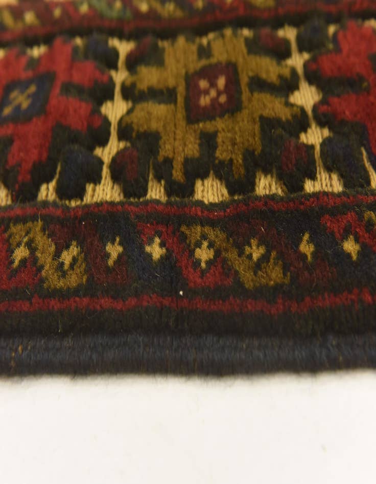 Detail image of  4' 1 x 6' 4  Hand Knotted Sumak Wool Rug