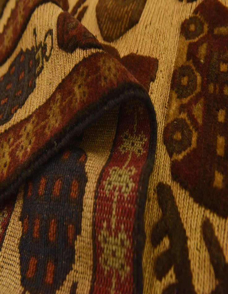 Detail image of  3' 11 x 5' 1  Hand Knotted Sumak Wool Rug