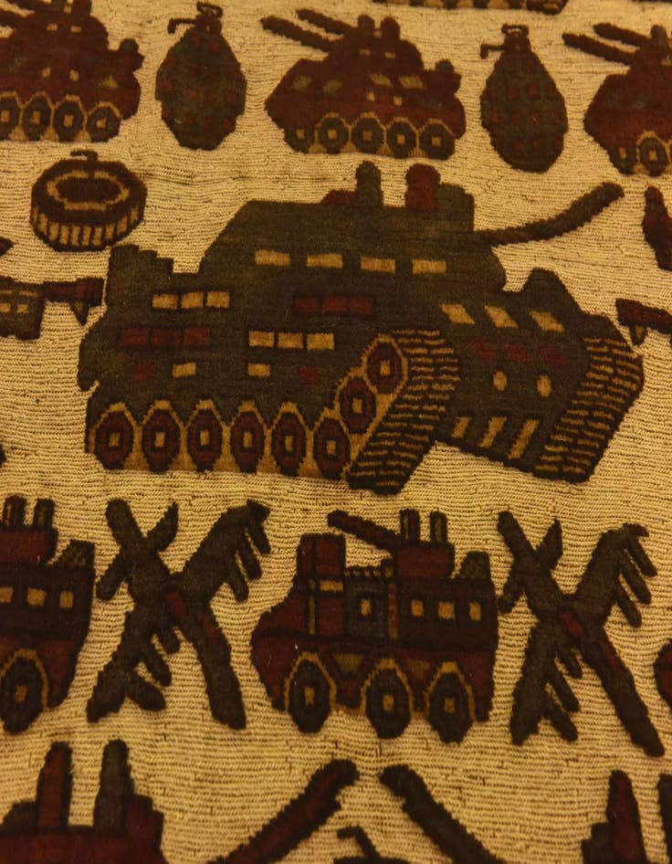 Detail image of  3' 11 x 5' 1  Hand Knotted Sumak Wool Rug
