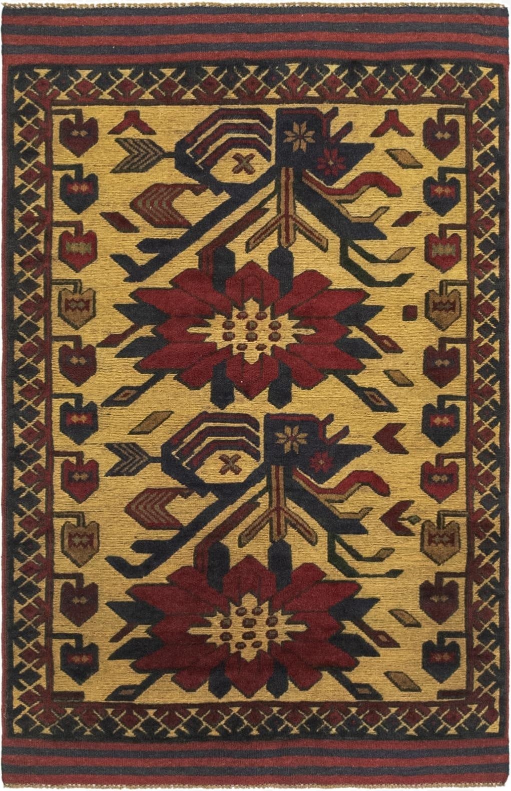  2' 9 x 4' 6  Hand Knotted Sumak Wool Rug
