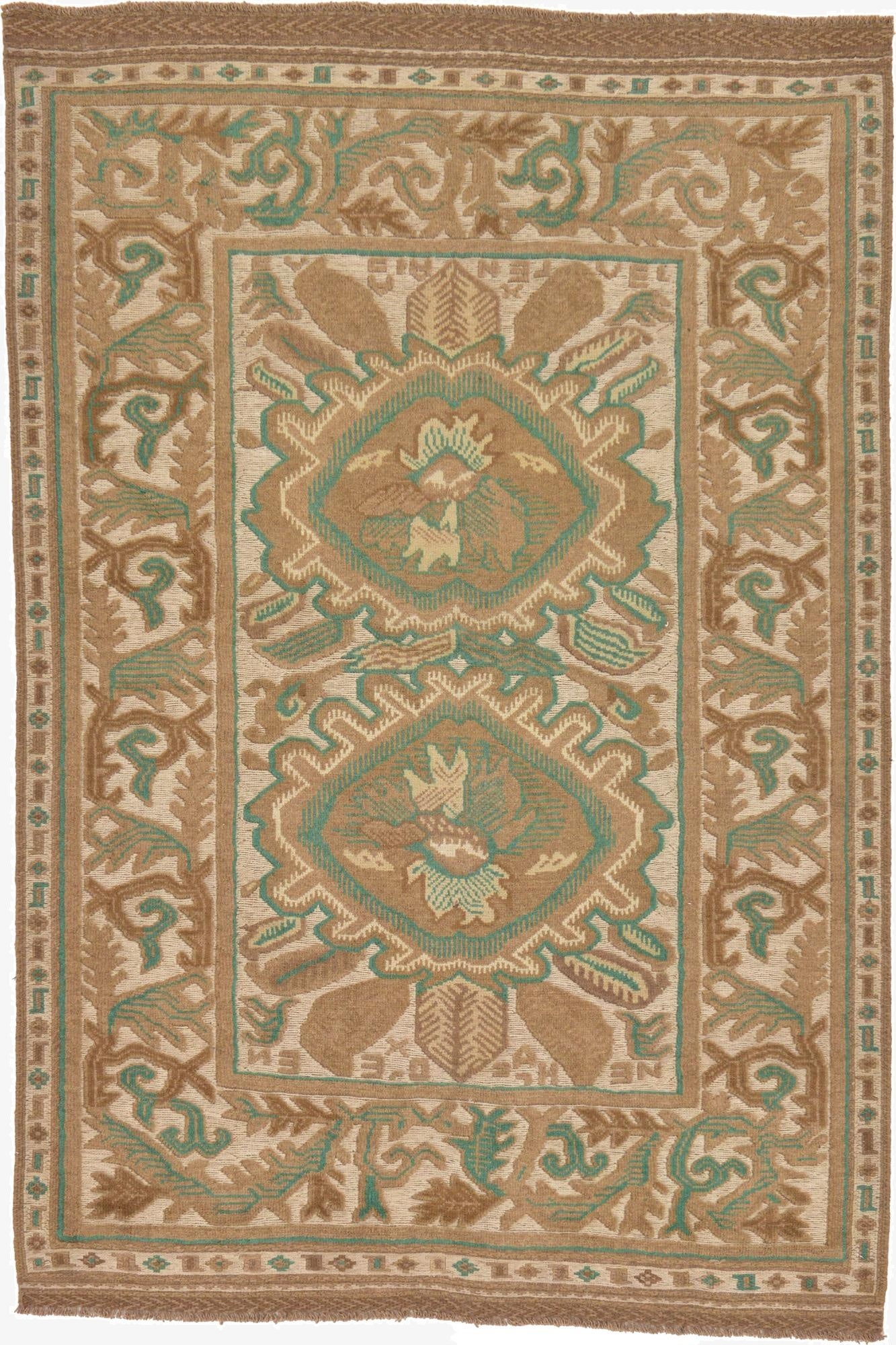  4' x 6'  Hand Woven Sumak Wool Rug