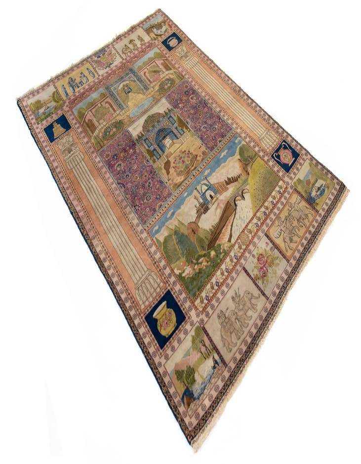 Detail image of  6' 11 x 9' 1  Hand Knotted Tabriz Persian Rug