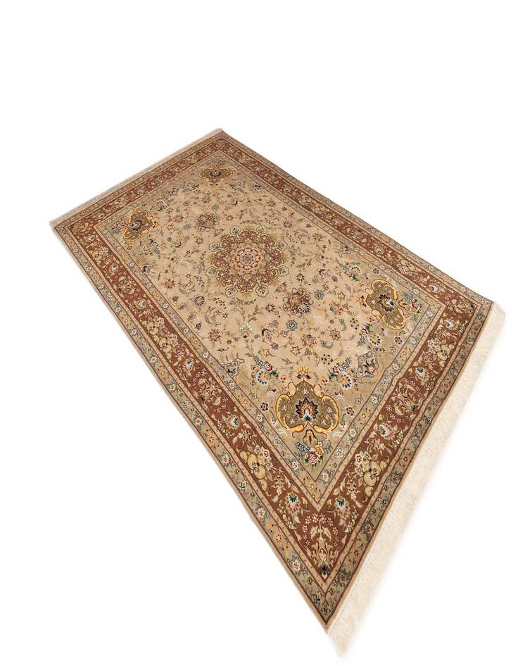 Detail image of  6' 7 x 10'  Hand Knotted Tabriz Persian Rug