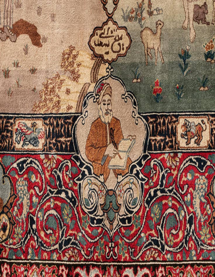 Detail image of  6' 2 x 9' Tabriz Rug