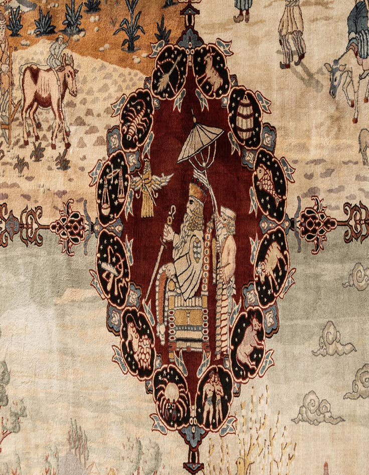 Detail image of  6' 2 x 9' Tabriz Rug