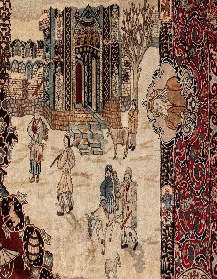 Detail image of  6' 2 x 9' Tabriz Rug