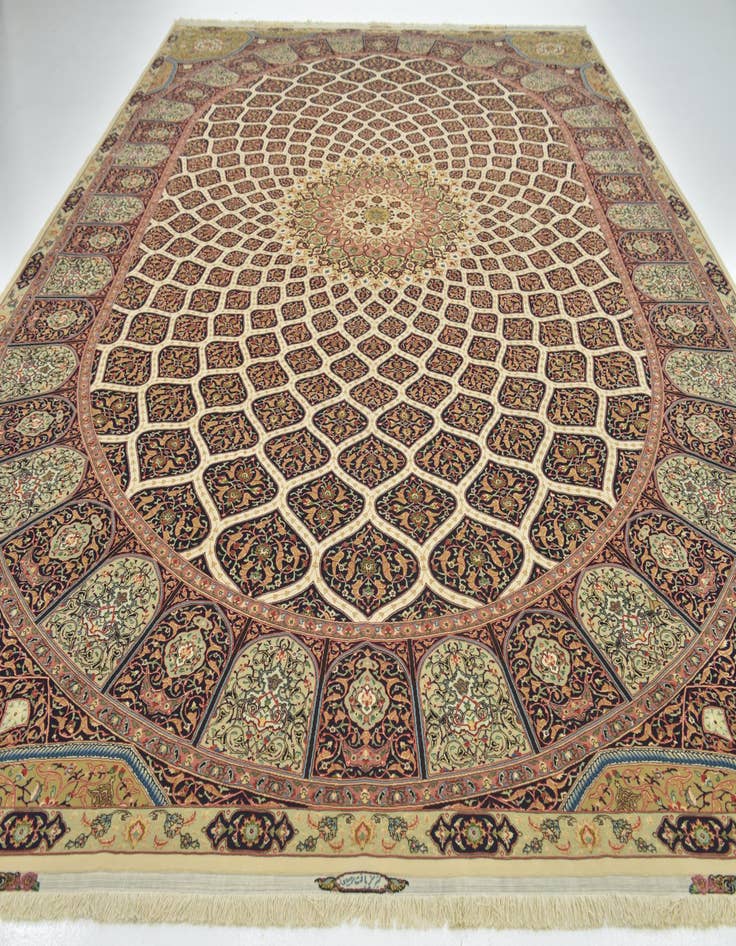 Detail image of  11' 3 x 16' 3  Hand Knotted Tabriz Persian Rug