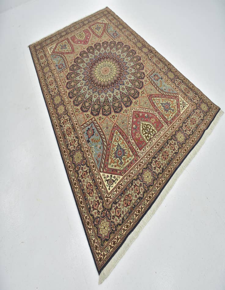 Detail image of  6' 8 x 10' 1  Hand Knotted Tabriz Persian Rug