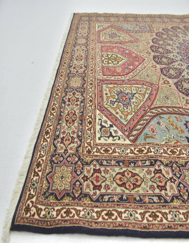 Detail image of  6' 8 x 10' 1  Hand Knotted Tabriz Persian Rug