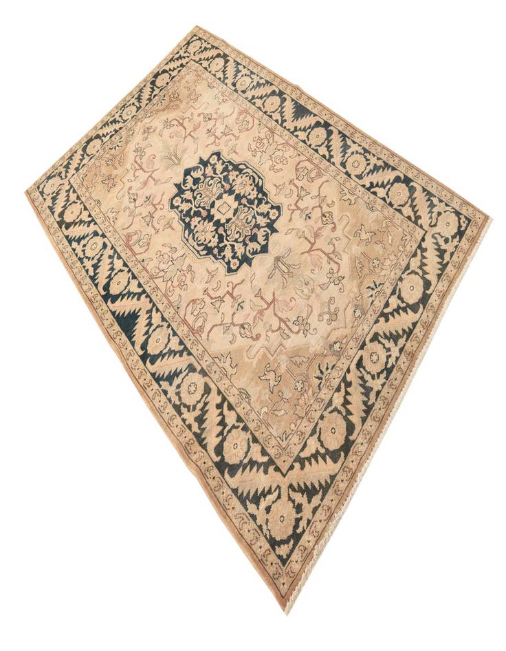 Detail image of  4' 3 x 6' 7  Hand Knotted Tabriz Persian Wool Rug