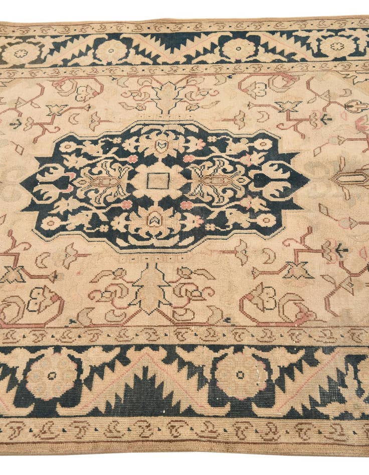 Detail image of  4' 3 x 6' 7  Hand Knotted Tabriz Persian Wool Rug