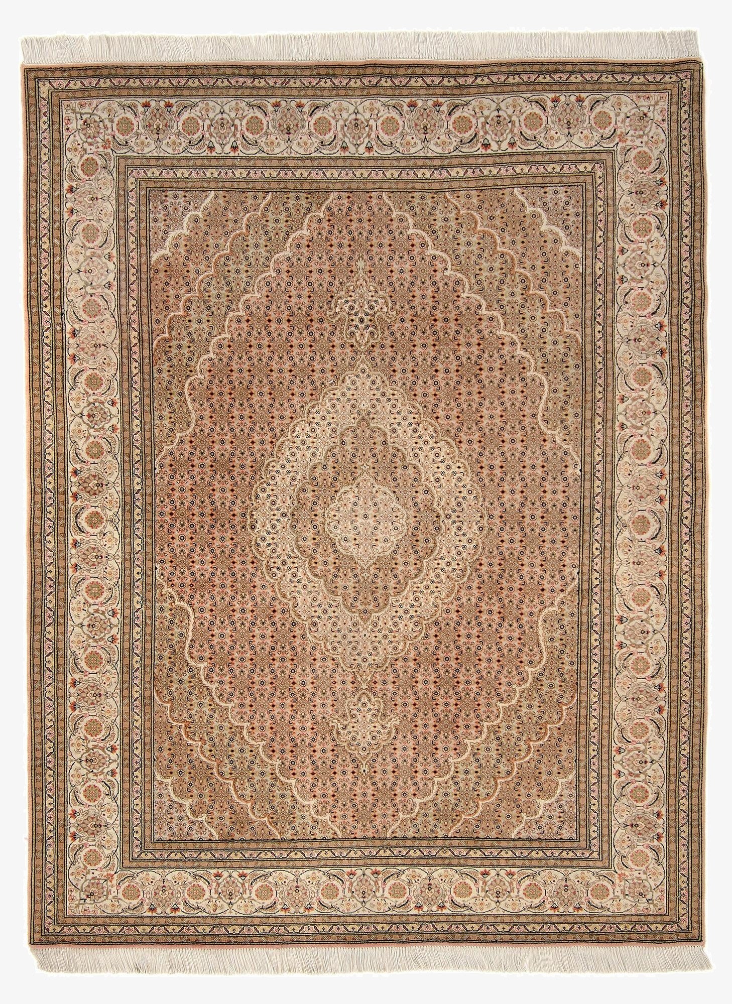  4' 9 x 6' 4  Hand Knotted Tabriz Rug