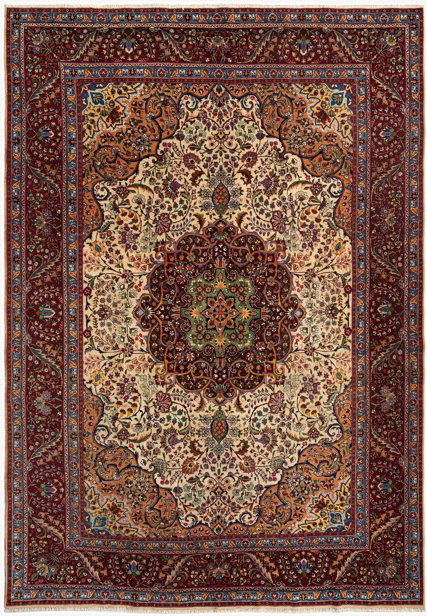  7' 9 x 11' 5 Tabriz Wool Rug