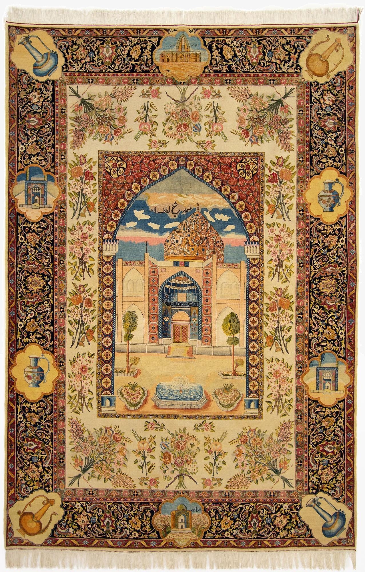  6' 3 x 9' 4  Hand Knotted Tabriz Persian Rug