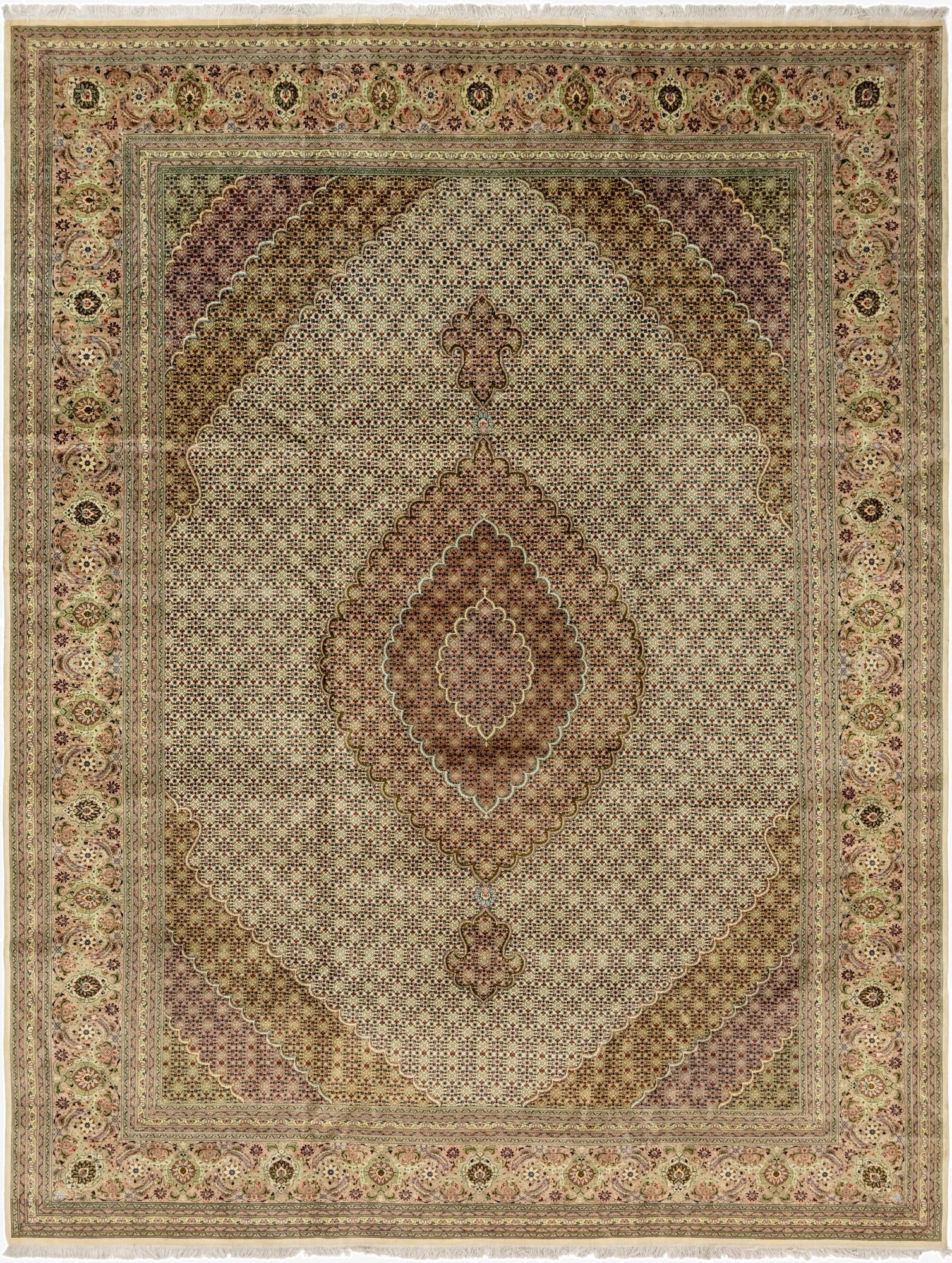  9' 10 x 12' 10  Hand Knotted Tabriz Persian Rug
