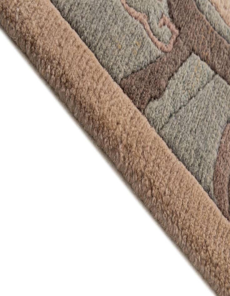 Detail image of  2' 9 x 4' 11  Hand Knotted Tibet Wool Rug