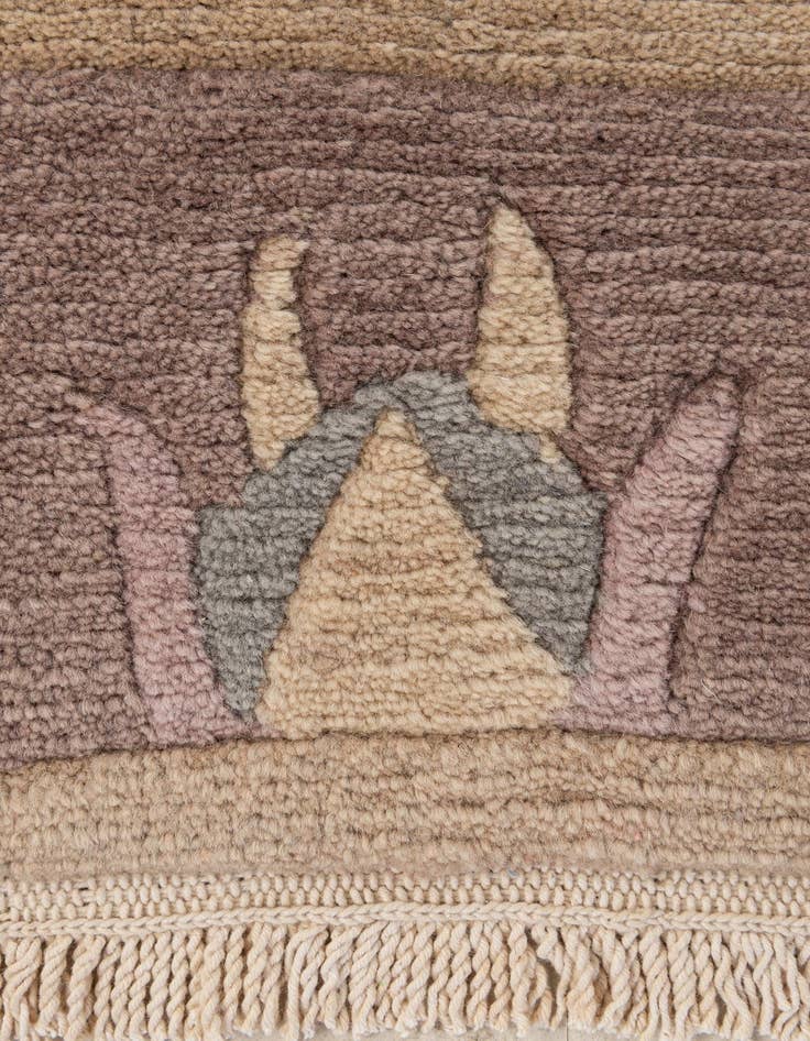 Detail image of  3' 2 x 5' 4  Hand Knotted Tibet Wool Rug