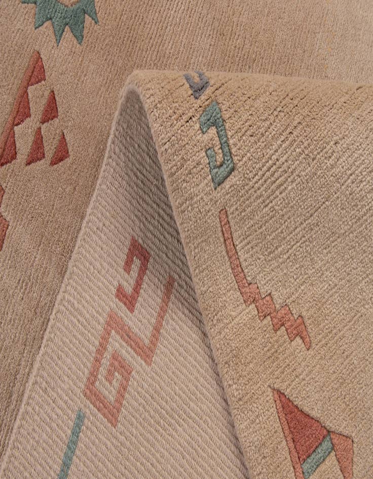 Detail image of  5' 9 x 7' 11  Hand Knotted Tibet Wool Rug