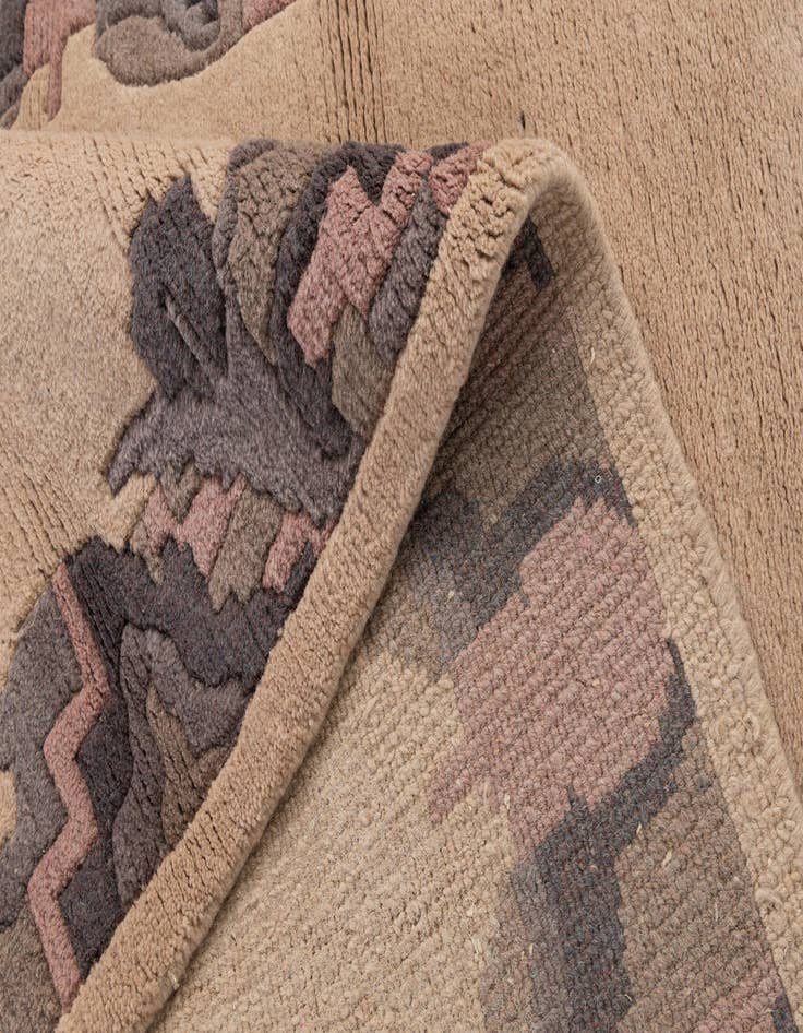 Detail image of  4' 2 x 5' 10  Hand Knotted Tibet Wool Rug