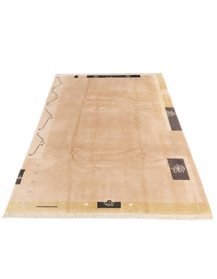 Detail image of  6' 7 x 9' 7  Hand Knotted Tibet Wool Rug