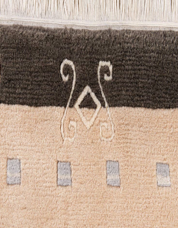 Detail image of  6' 7 x 9' 7  Hand Knotted Tibet Wool Rug