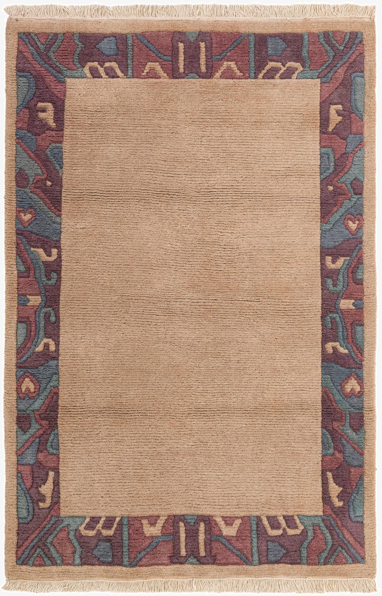  3' 11 x 5' 11  Hand Knotted Tibet Wool Rug