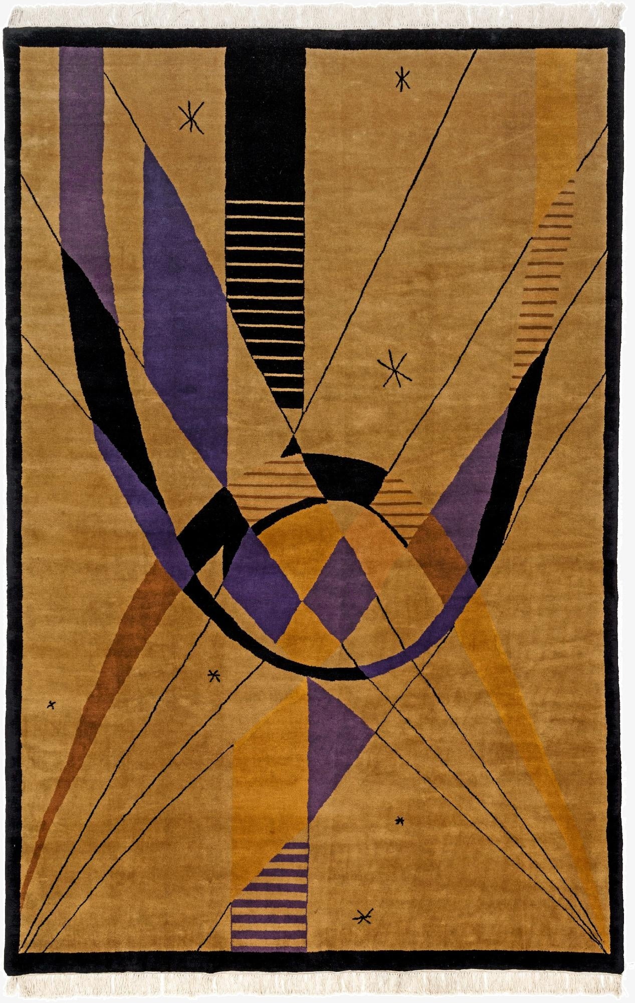  6' x 9' 2  Hand Knotted Tibet Oriental Wool Rug