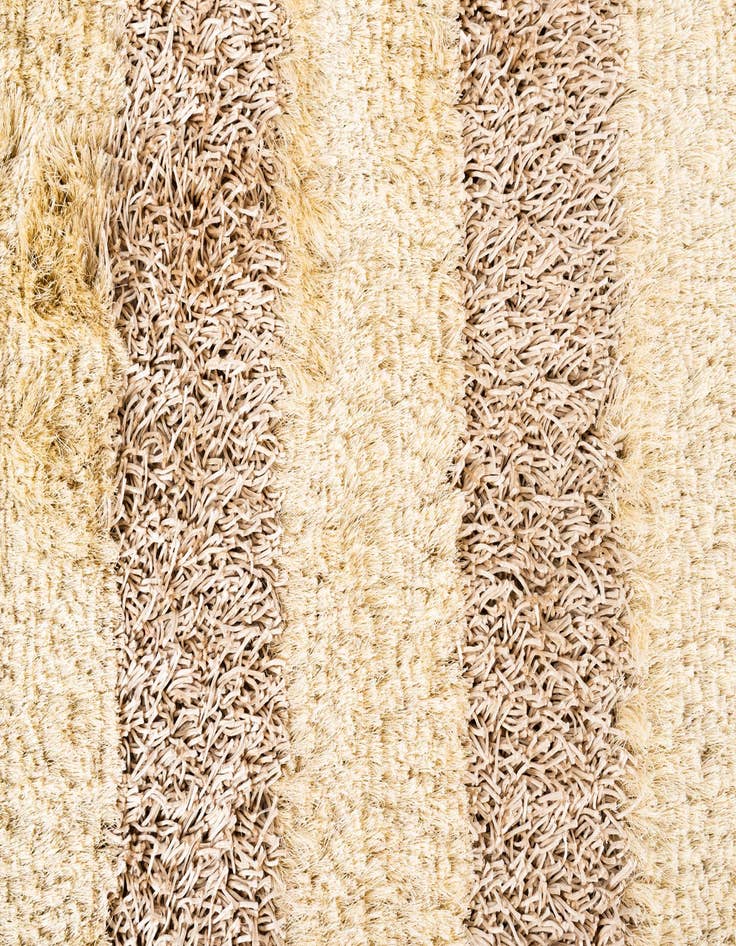 Detail image of  5' x 6' 8  Hand Knotted Two-Tone Shag Rug