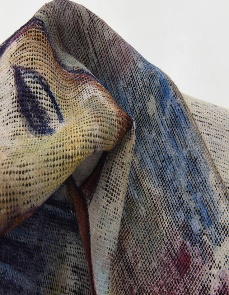 Detail image of  3' 2 x 4' 7  Hand Knotted Ultra Vintage Persian Wool Rug