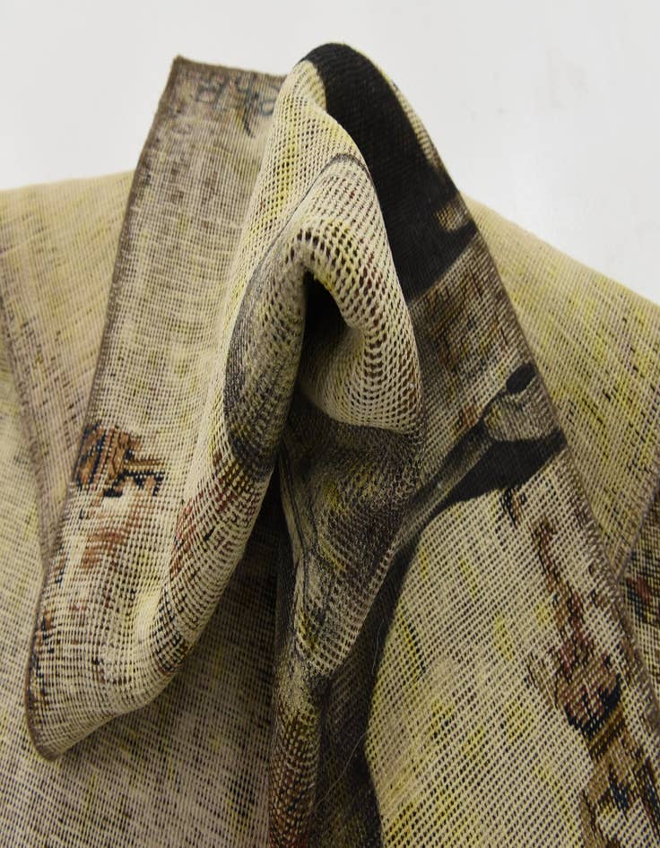 Detail image of  2' 9 x 4' 7  Hand Knotted Ultra Vintage Persian Wool Rug